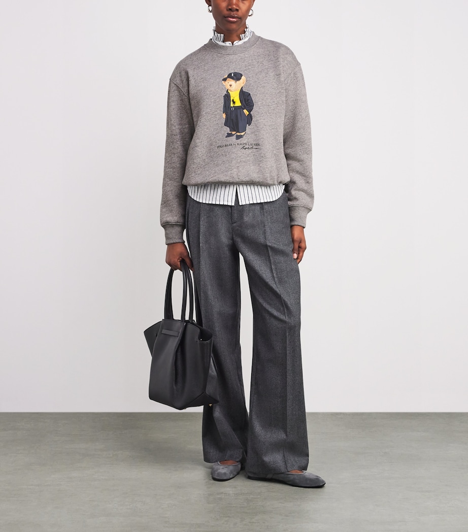 Cotton-Blend Polo Bear Sweatshirt DARK VINTAGE HEATHER Image 2