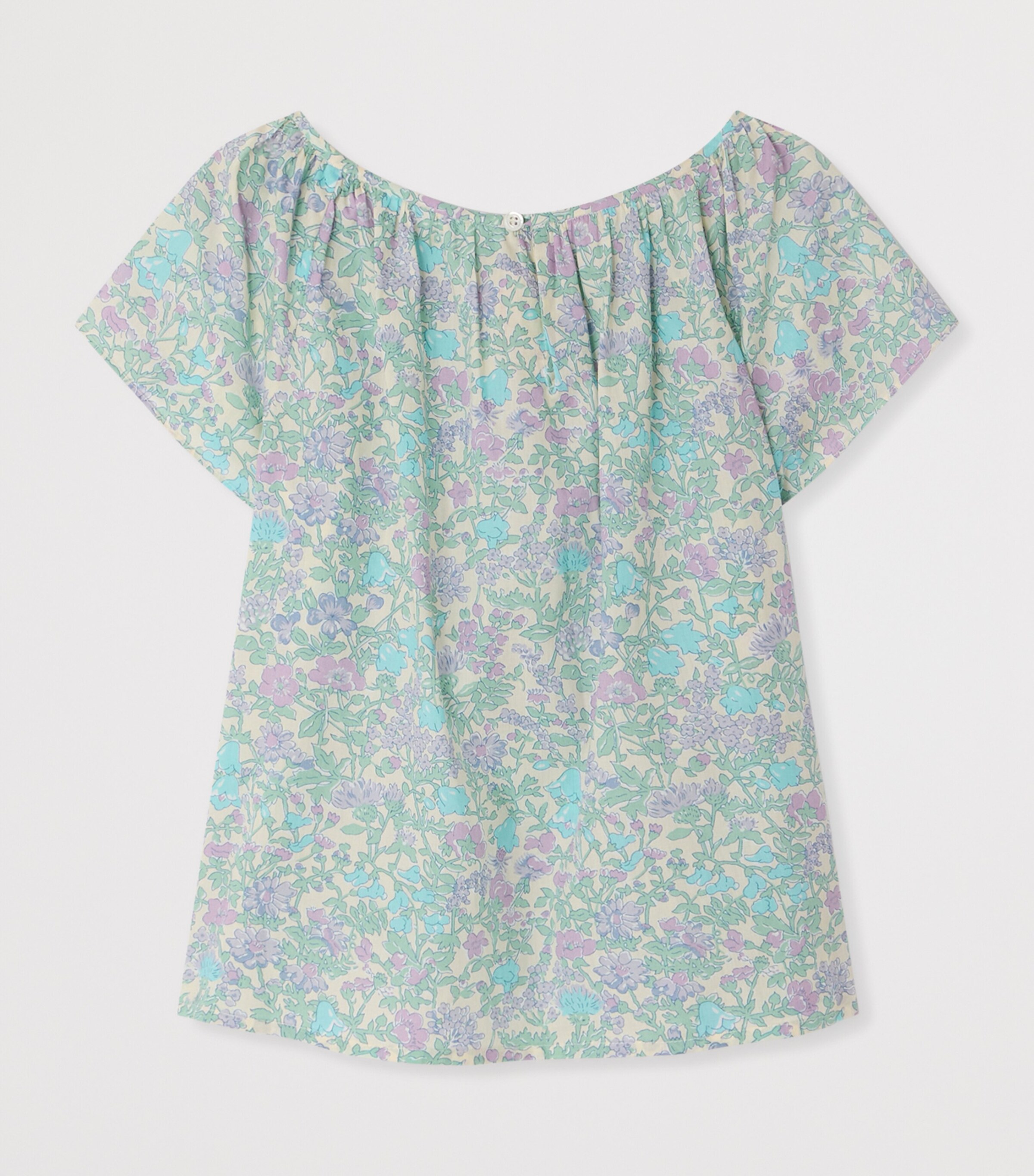 Bonpoint Organic Cotton Grenade Blouse (4-14 Years) Parme Clair Image 2