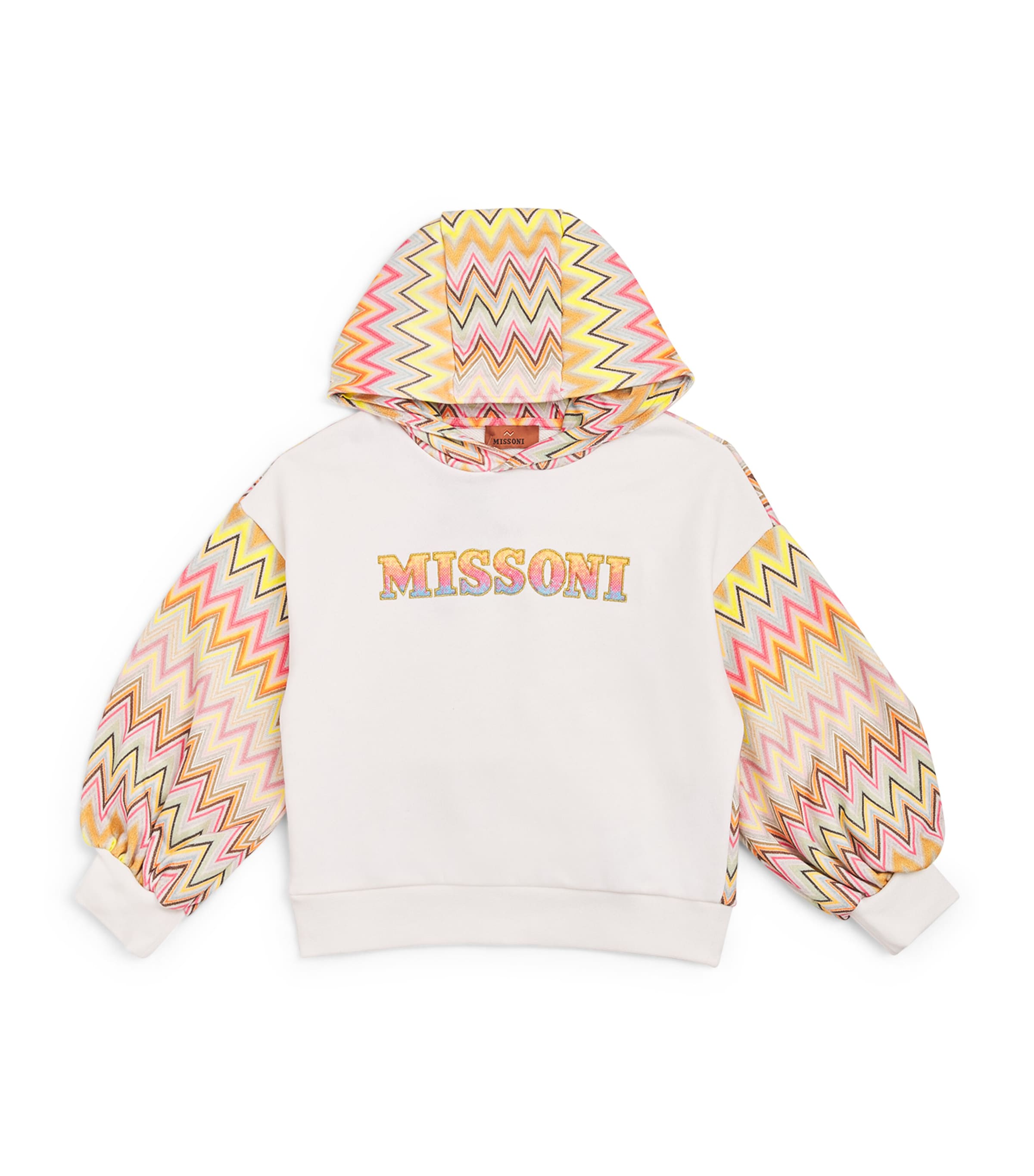 Missoni Kids' Cotton Zizgag-trim Hoodie