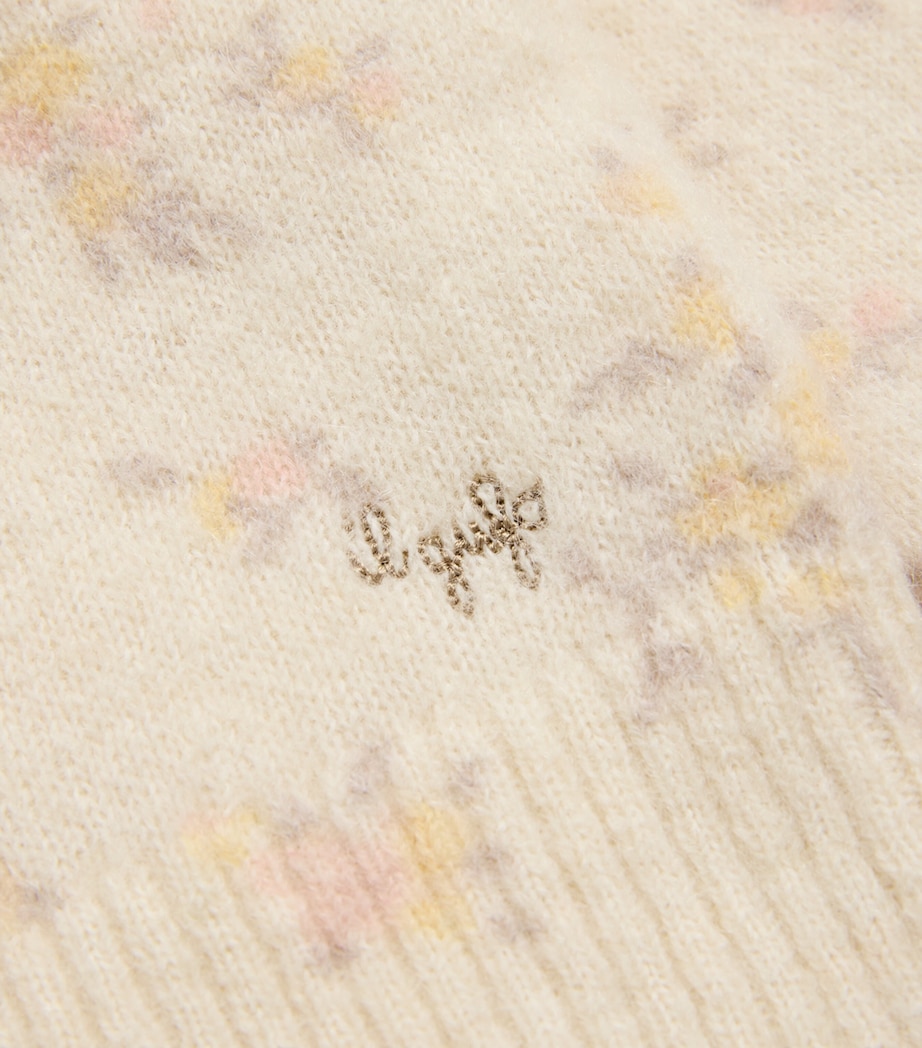 Wool-Blend Floral Print Sweater (2-14 Years) 100MILK Image 3