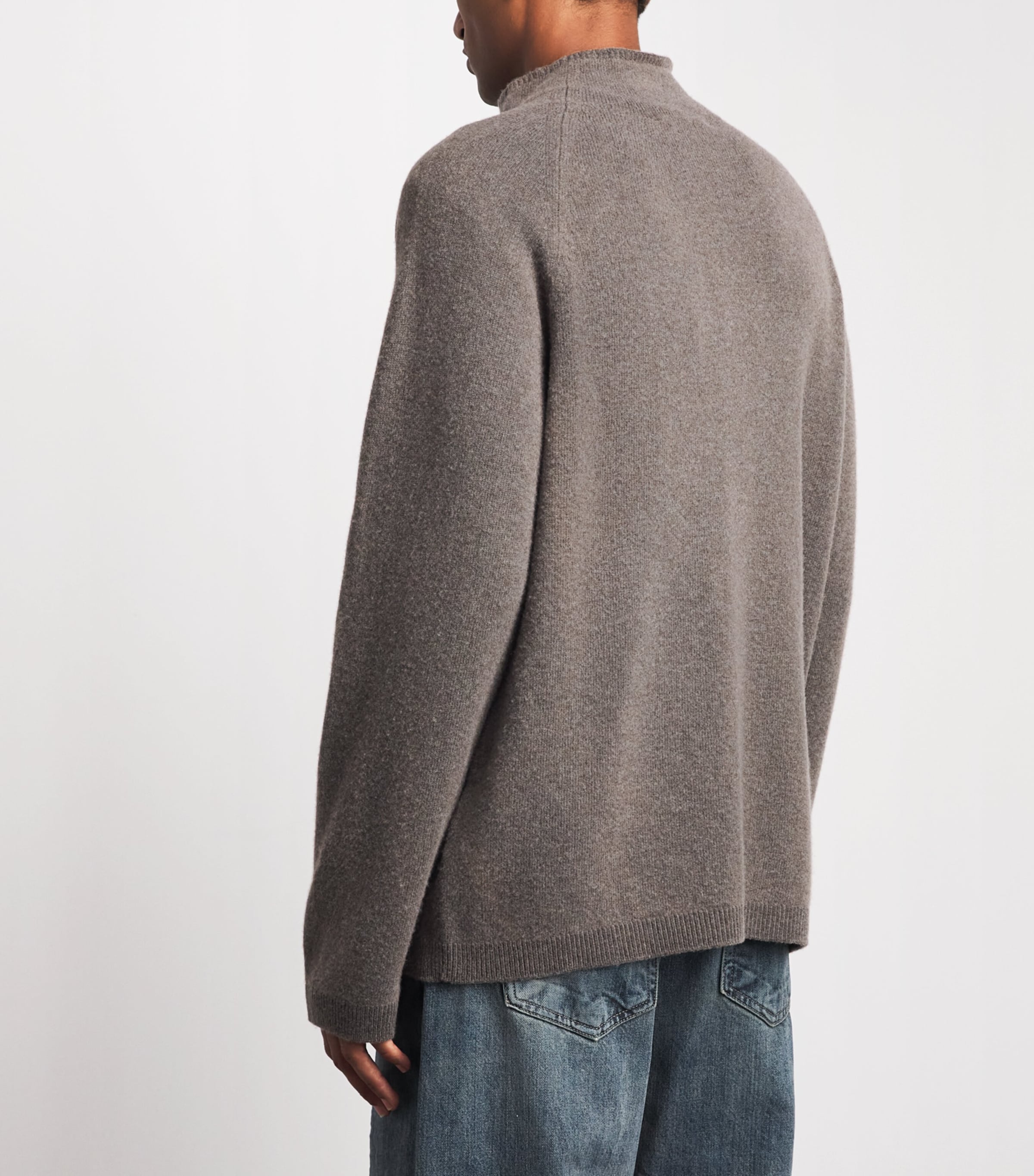 Our Legacy Mens Wool Line Zip-Up Cardigan Mud Spray Dy Chrb Wl Image 5