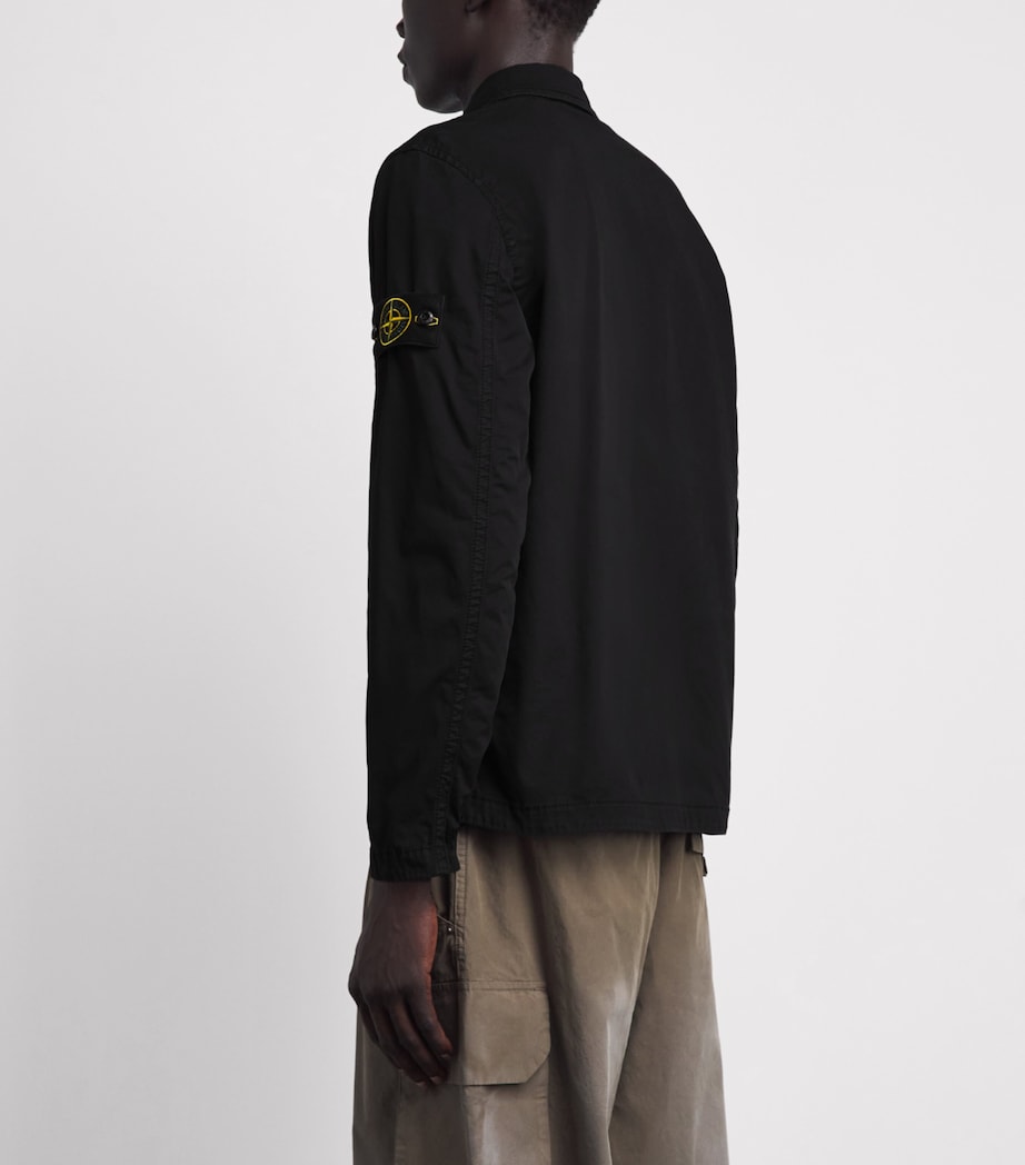 Stone Island Mens Stretch-Cotton Compass Overshirt Image 5