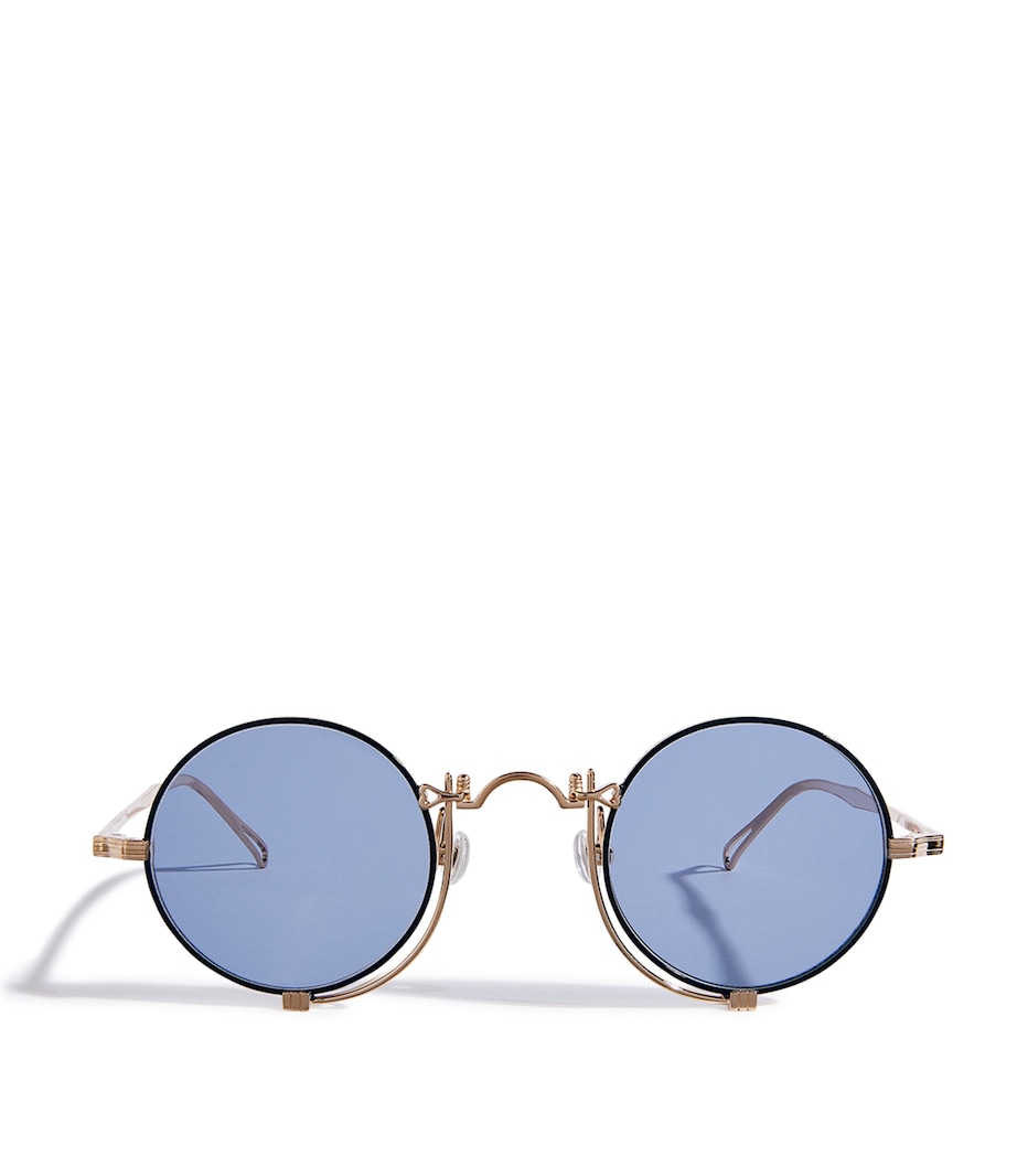 Matsuda 10601H Sunglasses Brushed Gold Navy Image 1