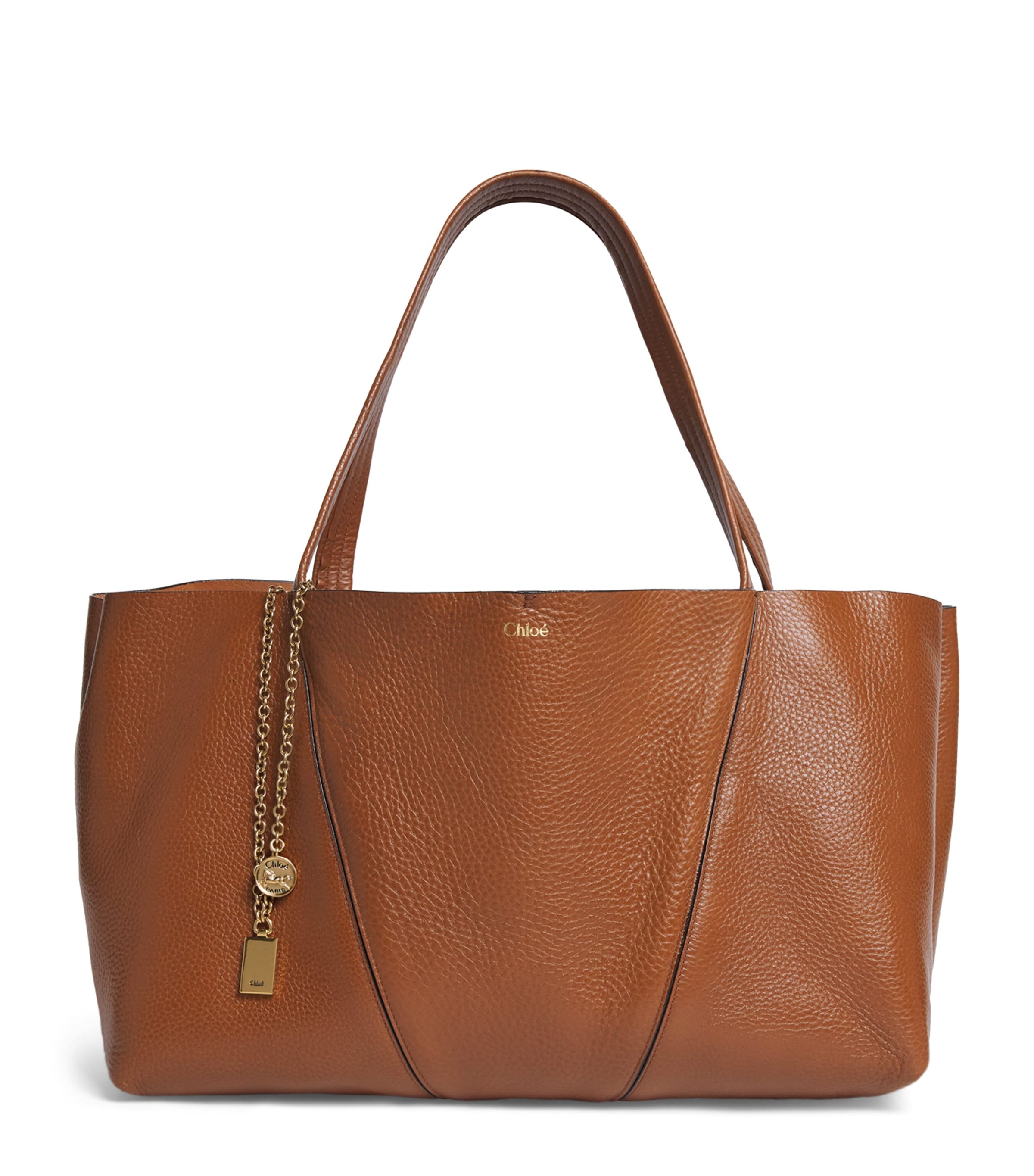 Calfskin Spin East-West Tote Bag CLAY BROWN Image 1