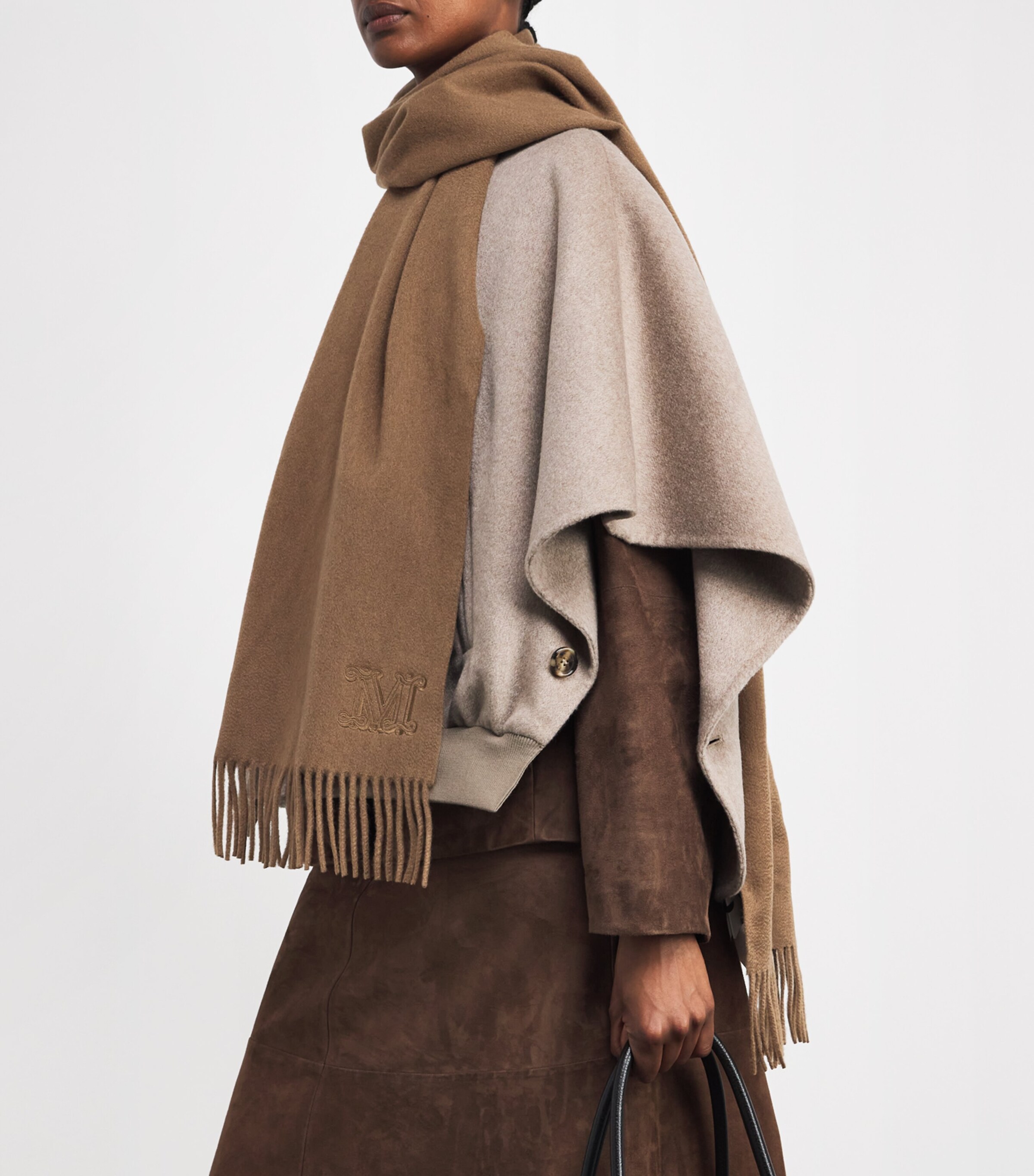 ［大人気！］MAX MARA Cashmere Scarf 2514541311600087 Scarves and shawls black cashmere | Max Mara