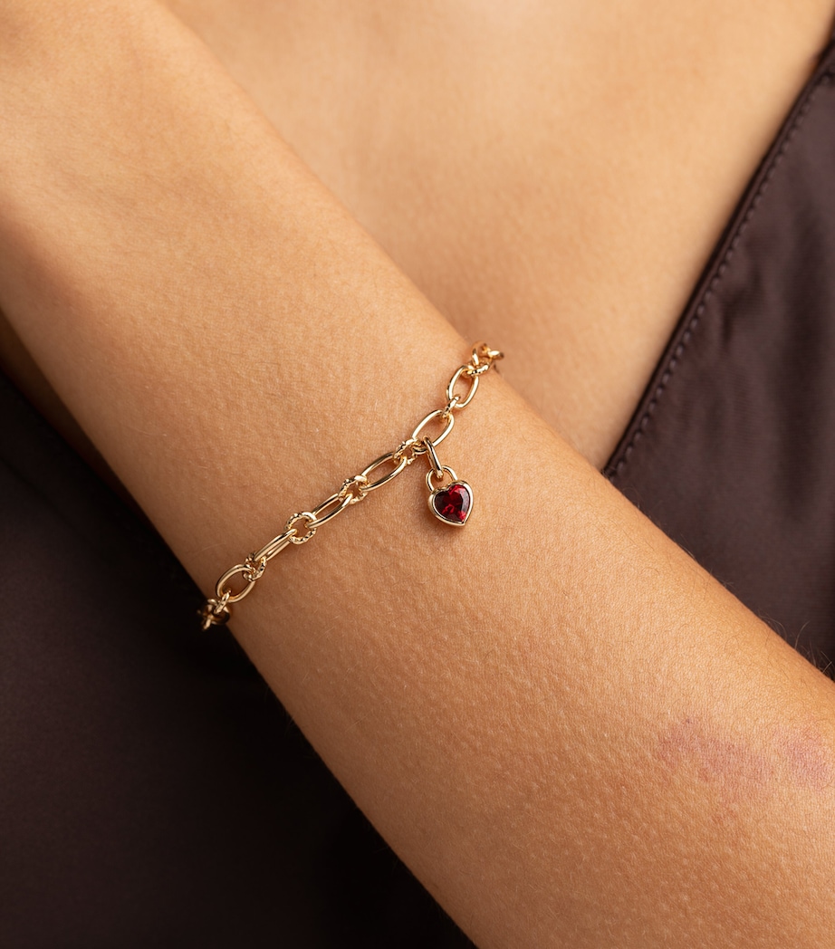 Gold-Plated Silver Heart Charm GOLD Image 2