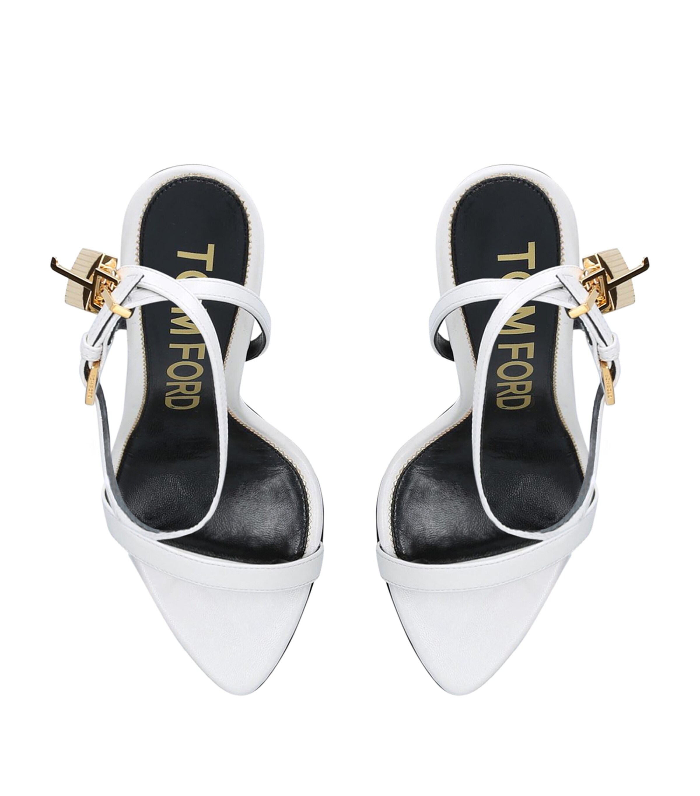 Leather Padlock Sandals 105 WHITE Image 4