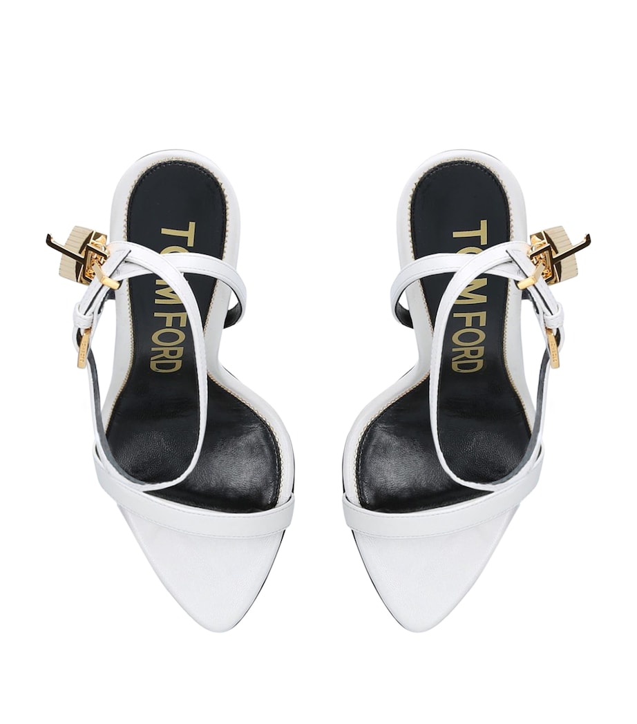 Leather Padlock Sandals 105 WHITE Image 4