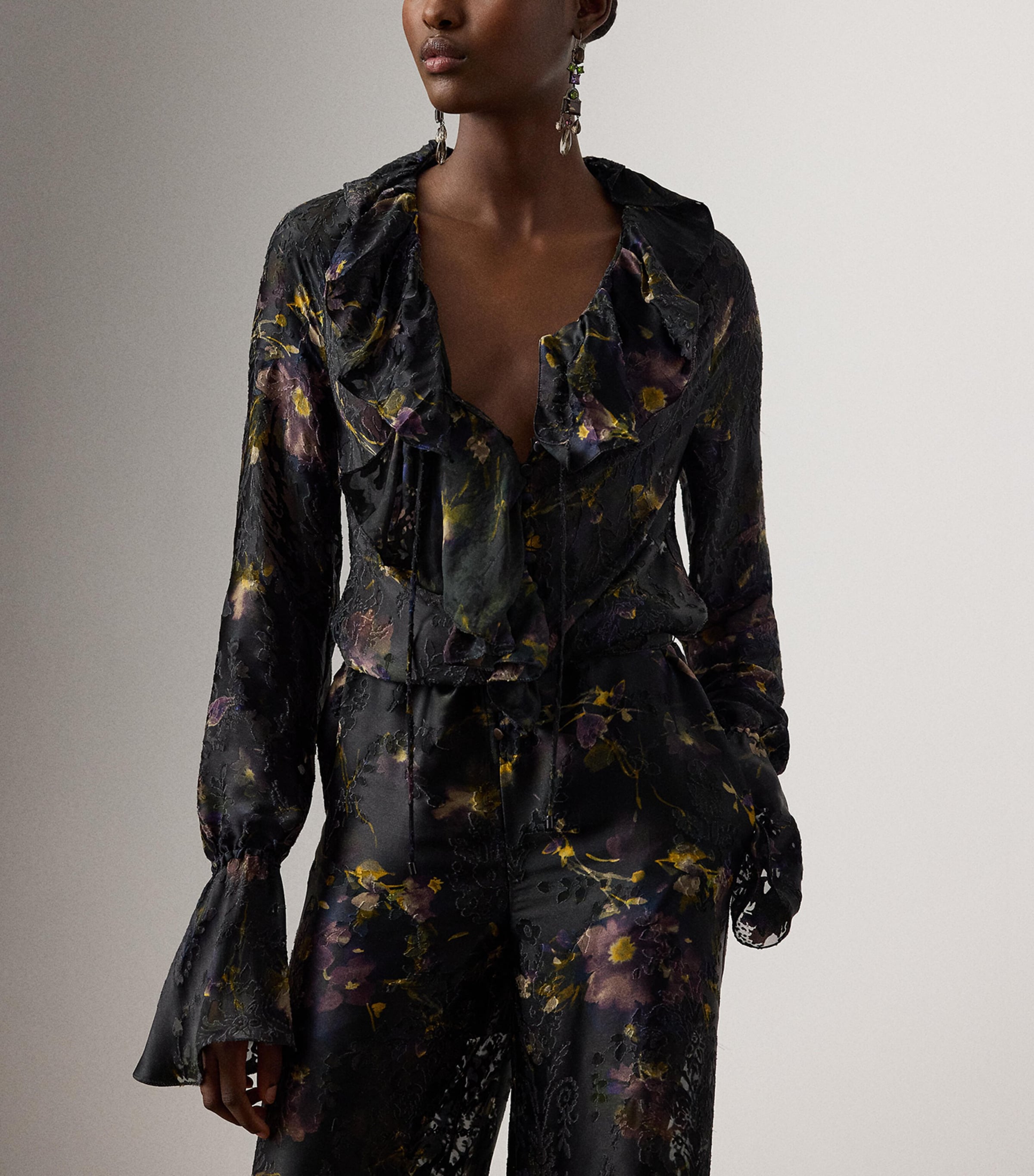 Satin Carol Jumpsuit GREEN MULTI Image 2