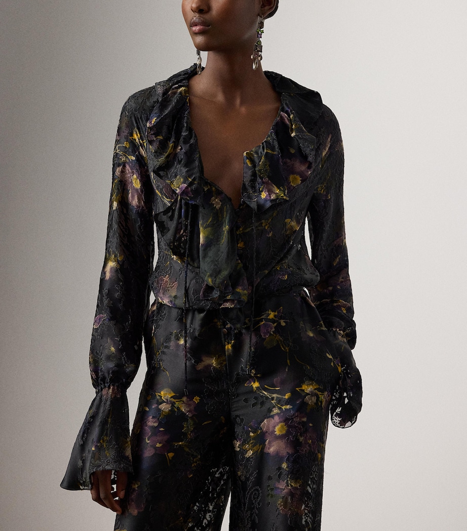 Satin Carol Jumpsuit GREEN MULTI Image 2