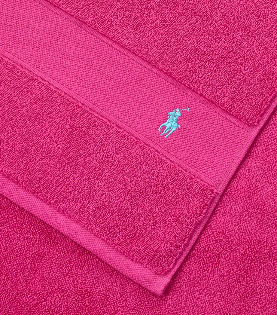 Polo Player Hand Towel (50cm x 100cm) SKY PINK Image 7