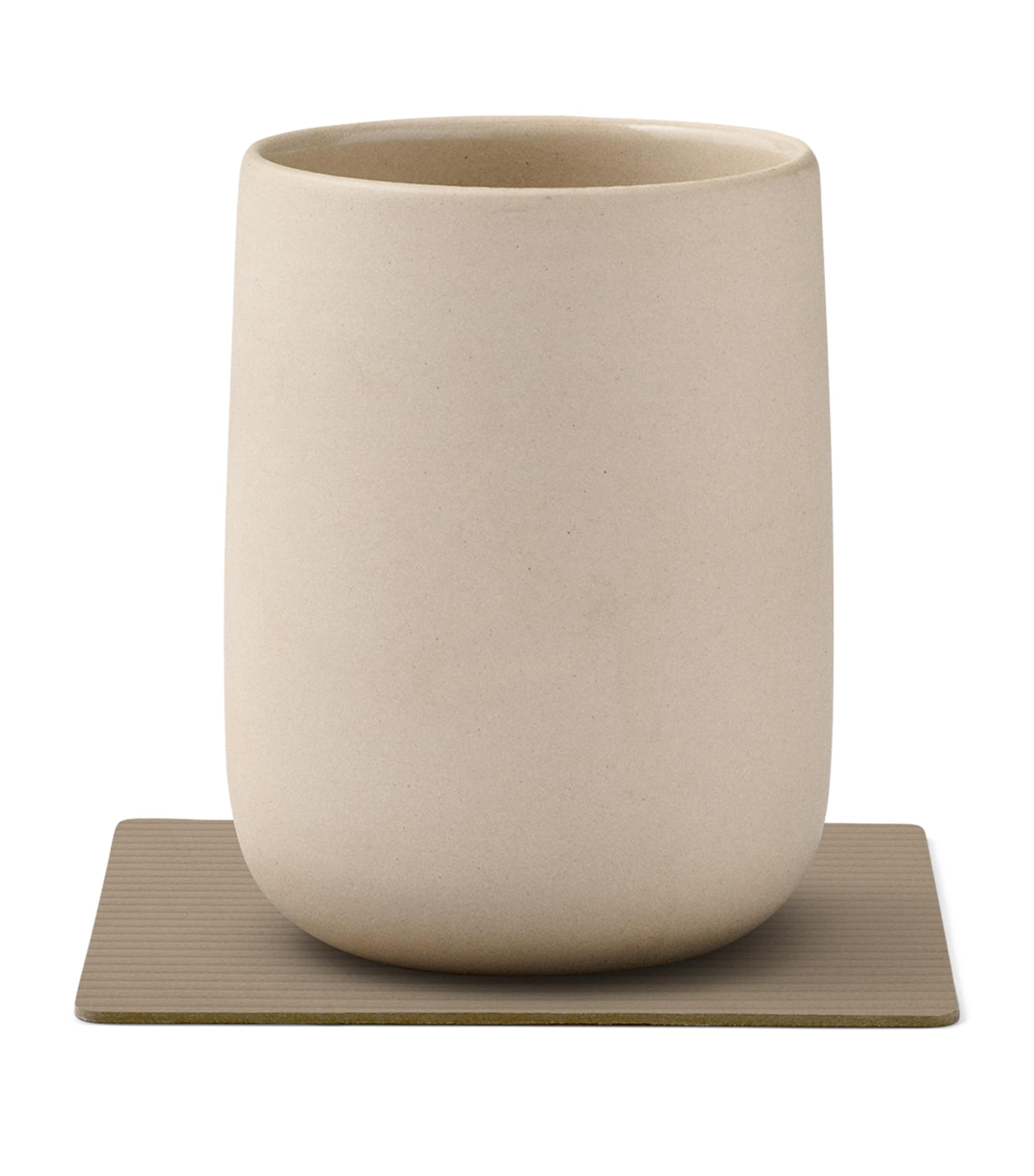 Square Corduroy Coasters (Set of 4) CLAY BROWN Image 2