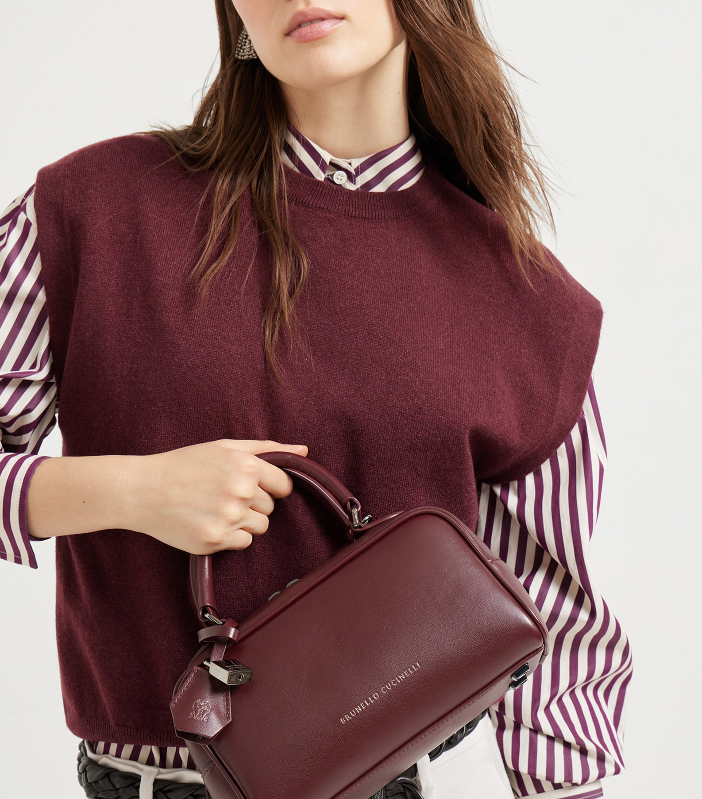 Small Leather Explorer Boston Top-Handle Bag C4187 Image 4