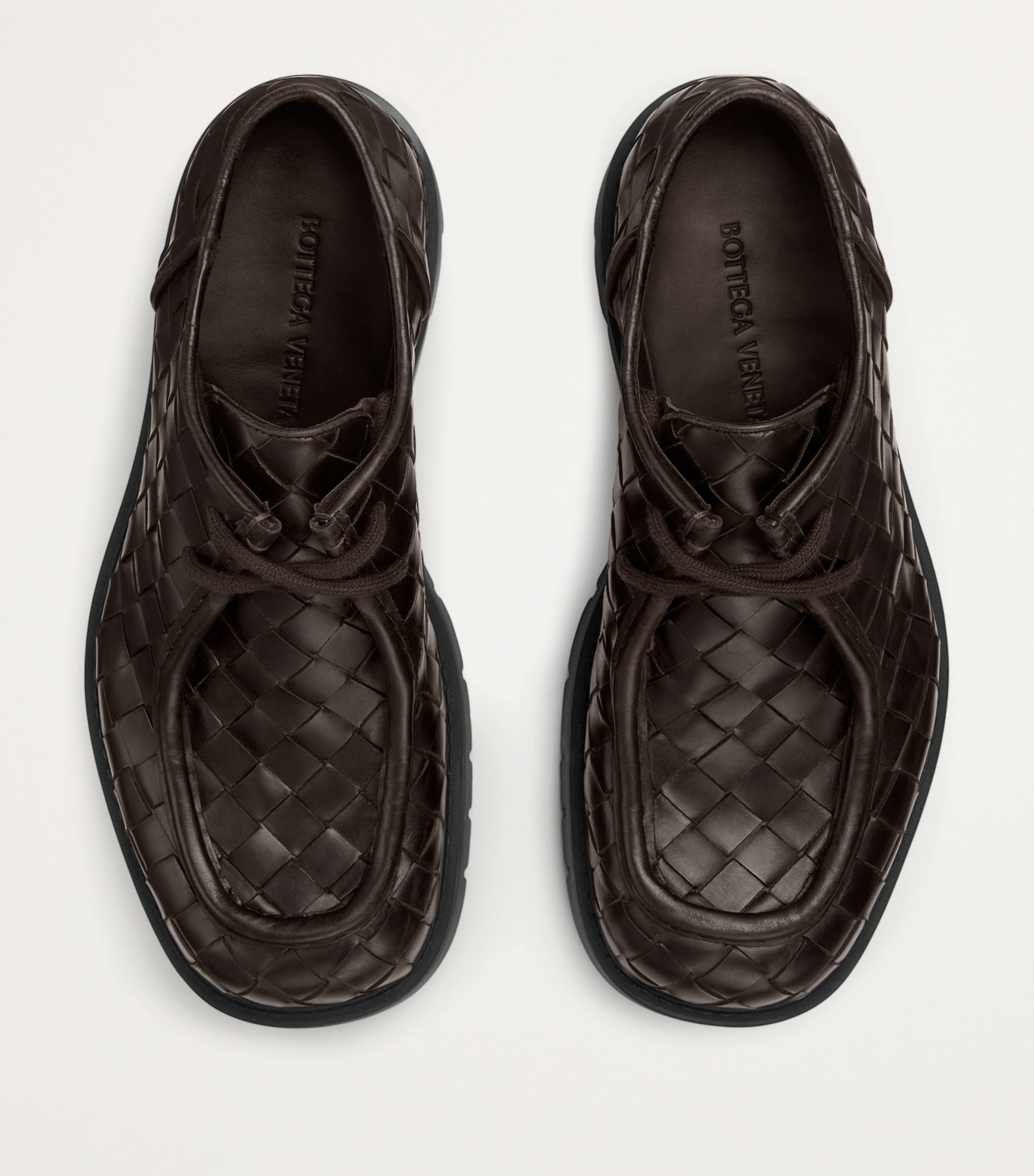 Bottega Veneta Leather Intrecciato Haddock Boat Shoes Image 5