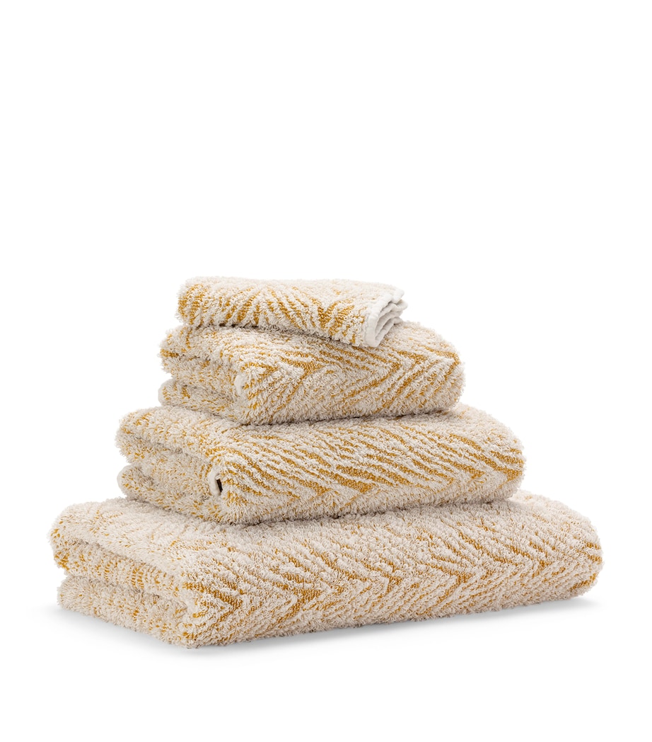 Abyss & Habidecor Egyptian Cotton Vasco Hand Towel (55cm x 100cm) Gold Image 2