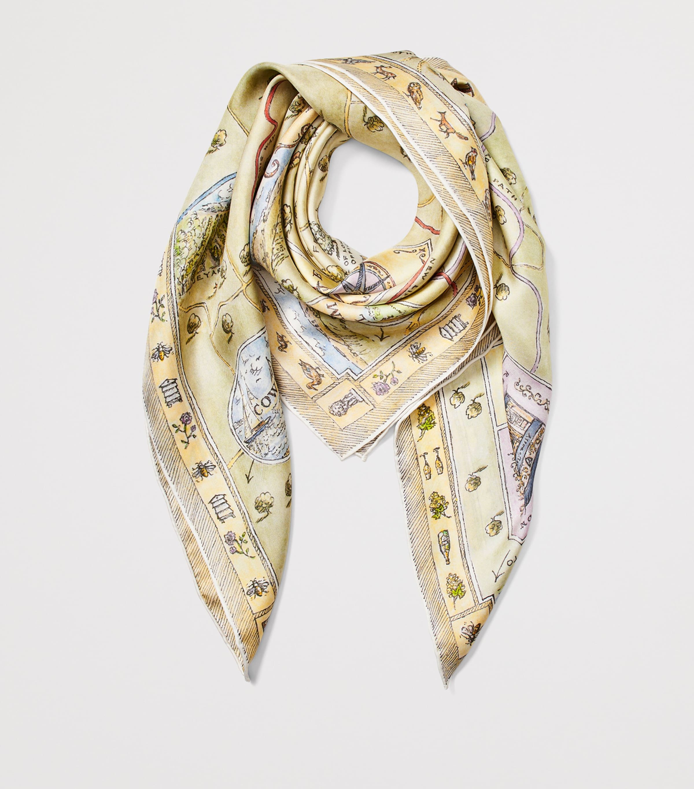 Yellow Oroton Scarves David Jones Scarf Oroton David Jones Silk