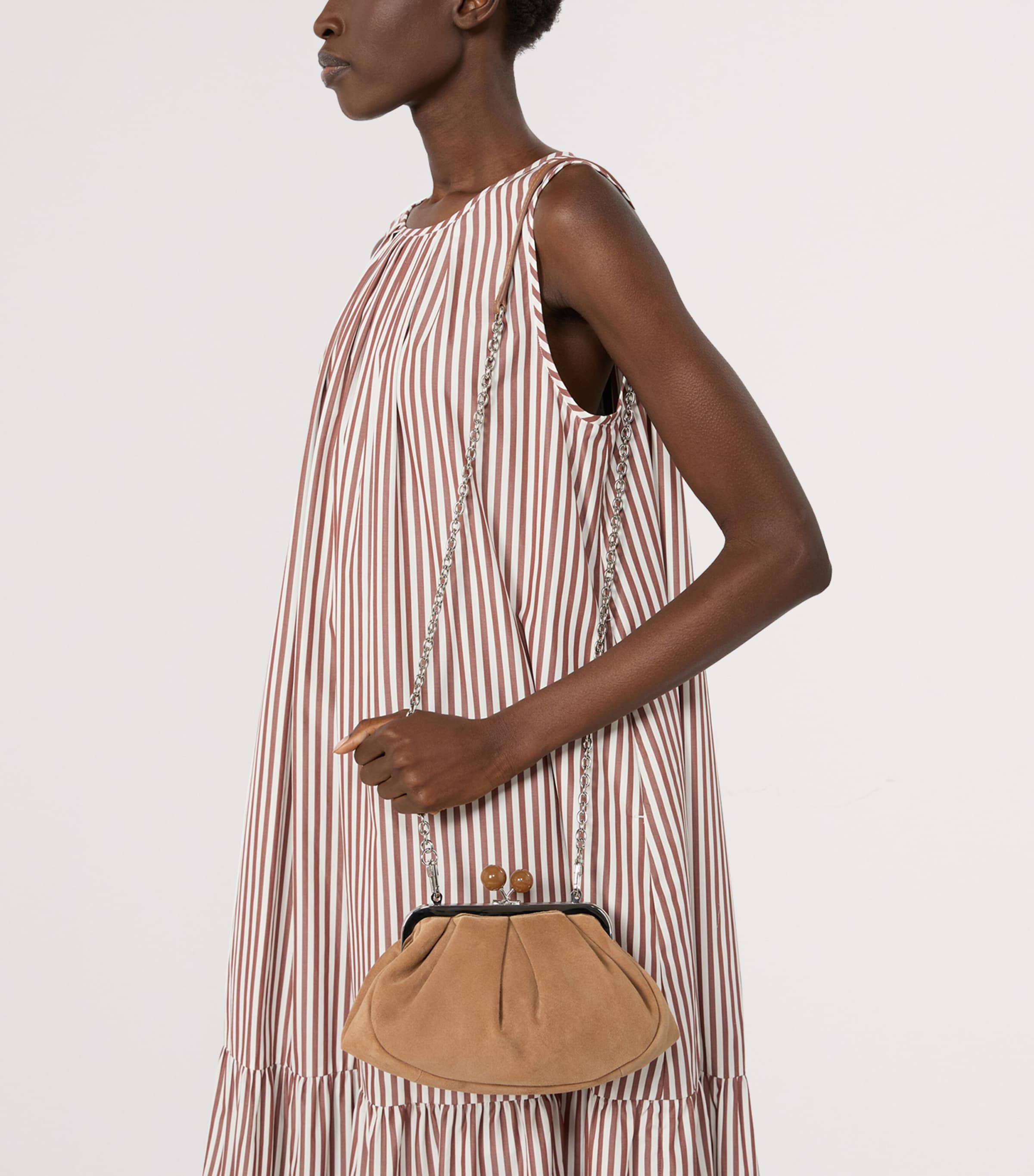 Weekend Max Mara Suede Pasticcino Clutch Bag Sand Image 2