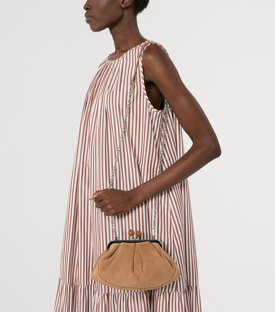 Weekend Max Mara Suede Pasticcino Clutch Bag Sand Image 2
