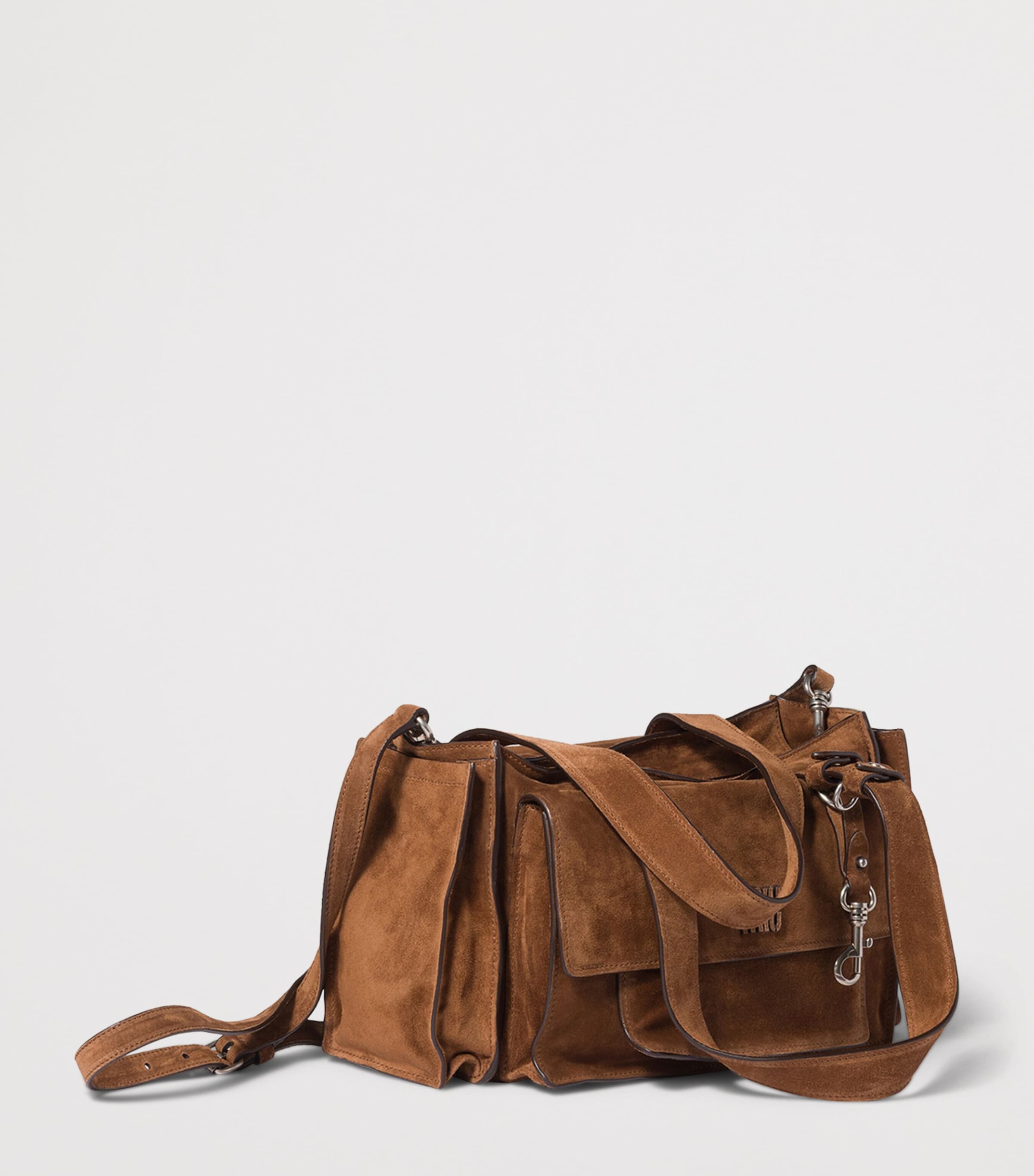 Suede Utilitaire Top-Handle Bag F0324 Image 2