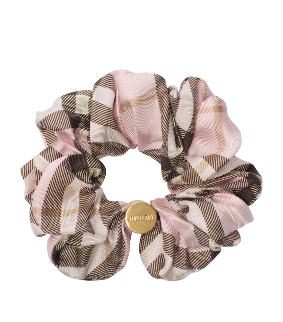 Silk Check Scrunchie BOW PINK IP CHECK Image 1