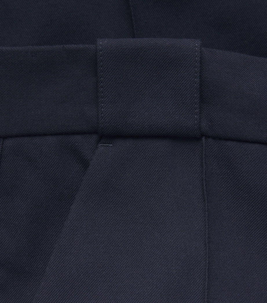 ME+EM Womens Cotton Cropped Trousers Navy Image 6