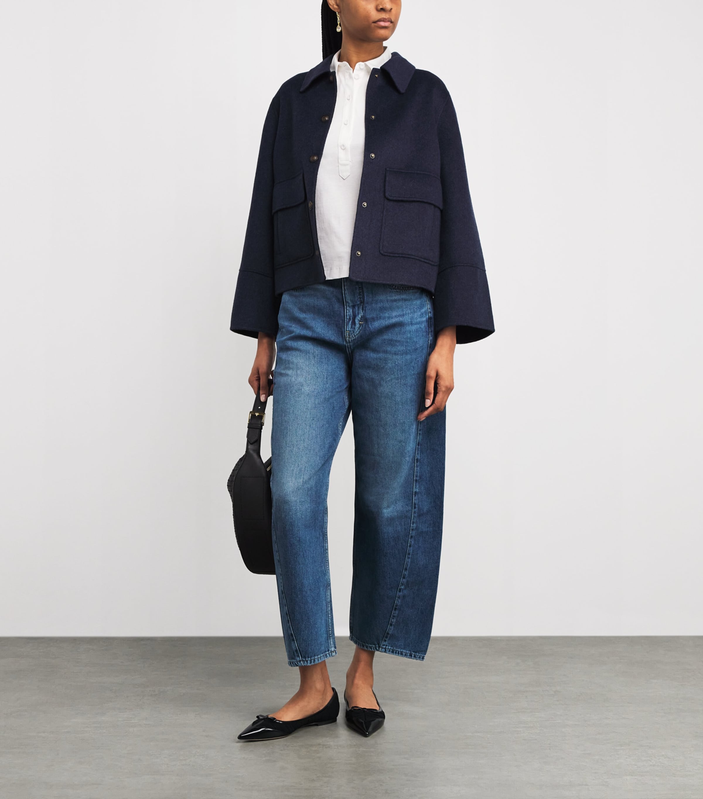 Cotton Half-Placket Layering Top FRESH WHITE Image 2