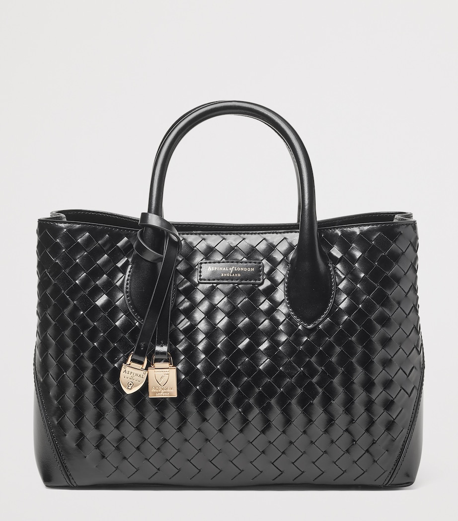 Midi Leather London Tote Bag BLACK Image 2