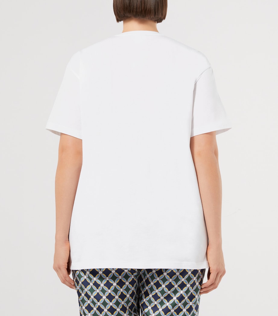 Cotton Jewel-Embellished Reed T-Shirt OPTICAL WHITE Image 3