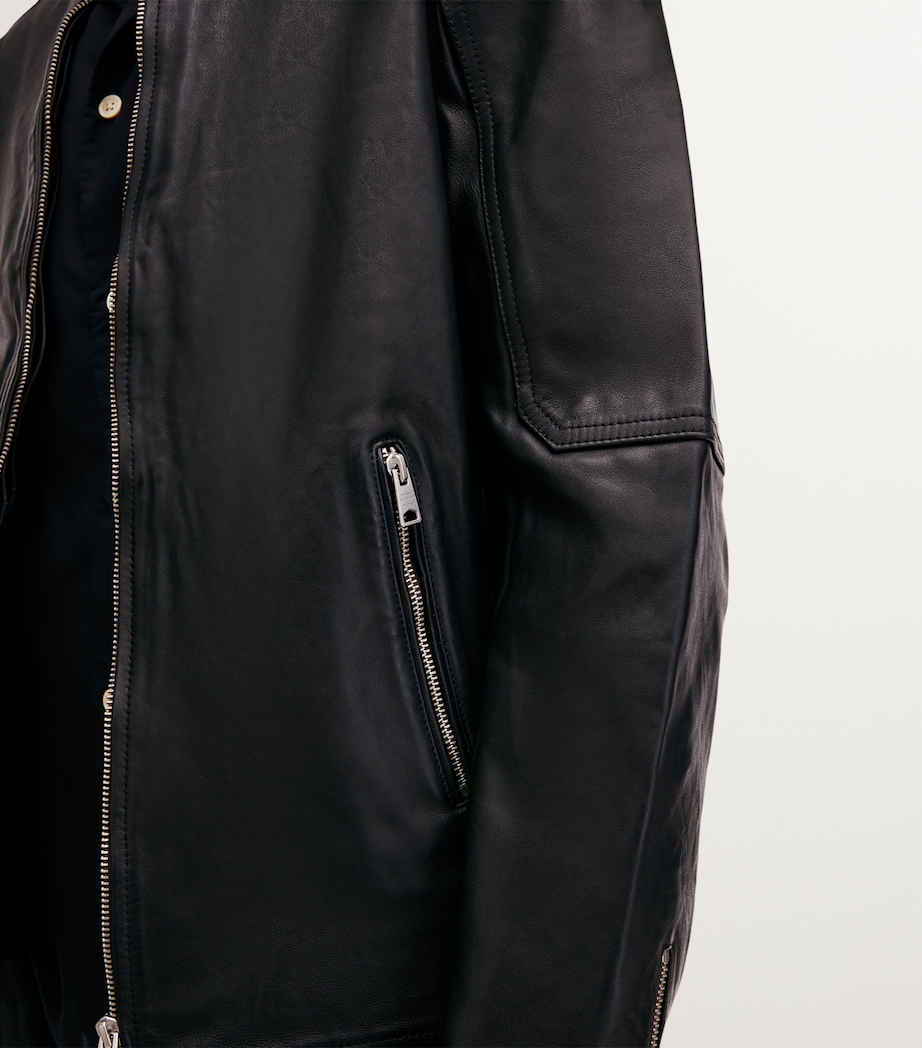 Cora Leather Jacket JET BLACK Image 11