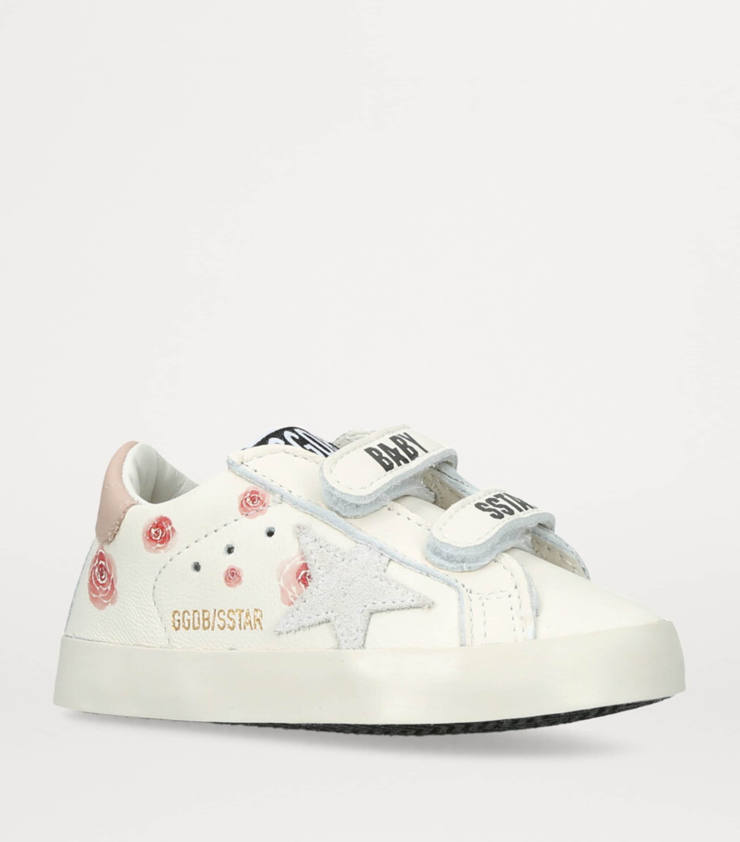 Golden Goose Leather Baby School Sneakers Cream Comb Image 3