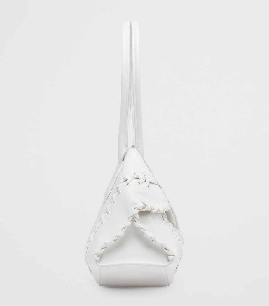 McQueen Leather Lace-Up Manta Top-Handle Bag Image 4