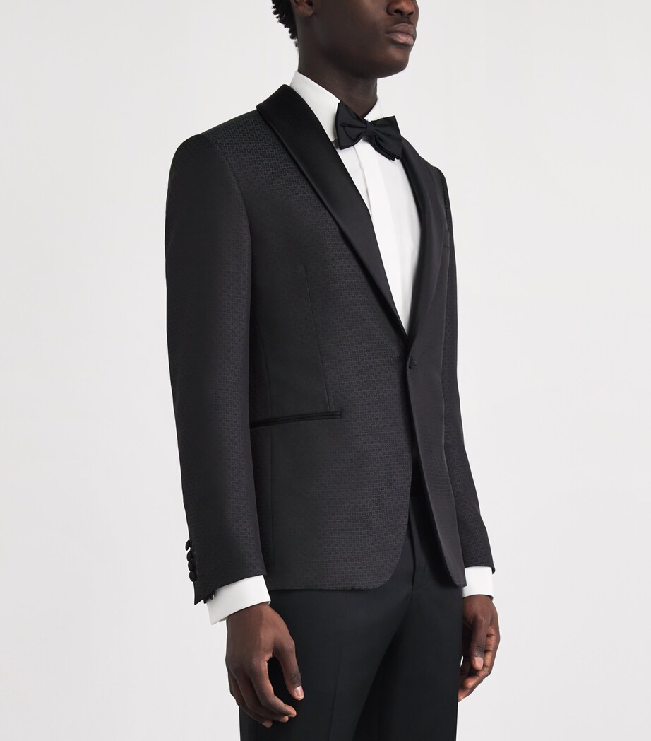 Pal Zileri Mens Jacquard 2-Piece Suit Black Image 4