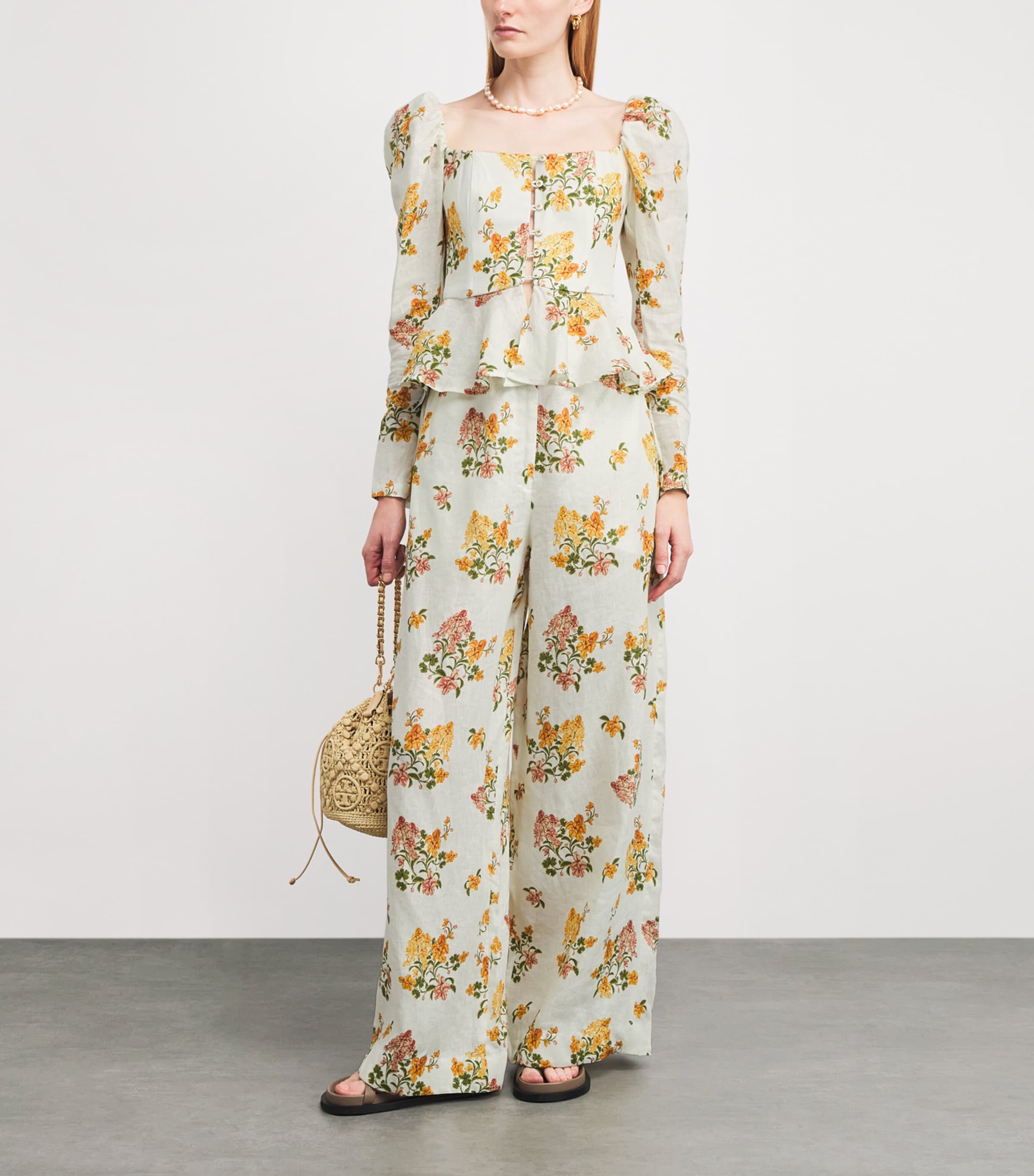 Linen Tota Cordillera Wide-Leg Trousers MULTICOLOR Image 2