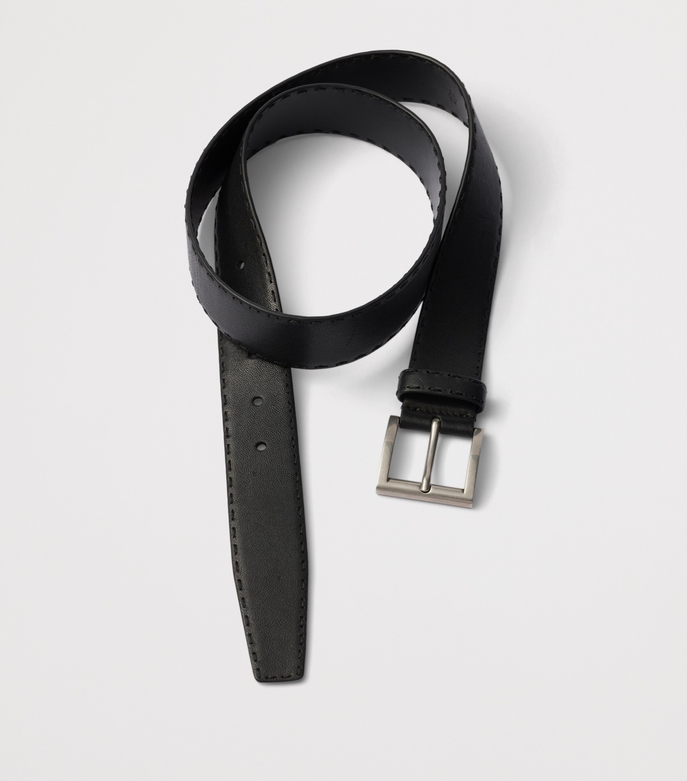 Prada Leather Antiqued Belt Black Image 3