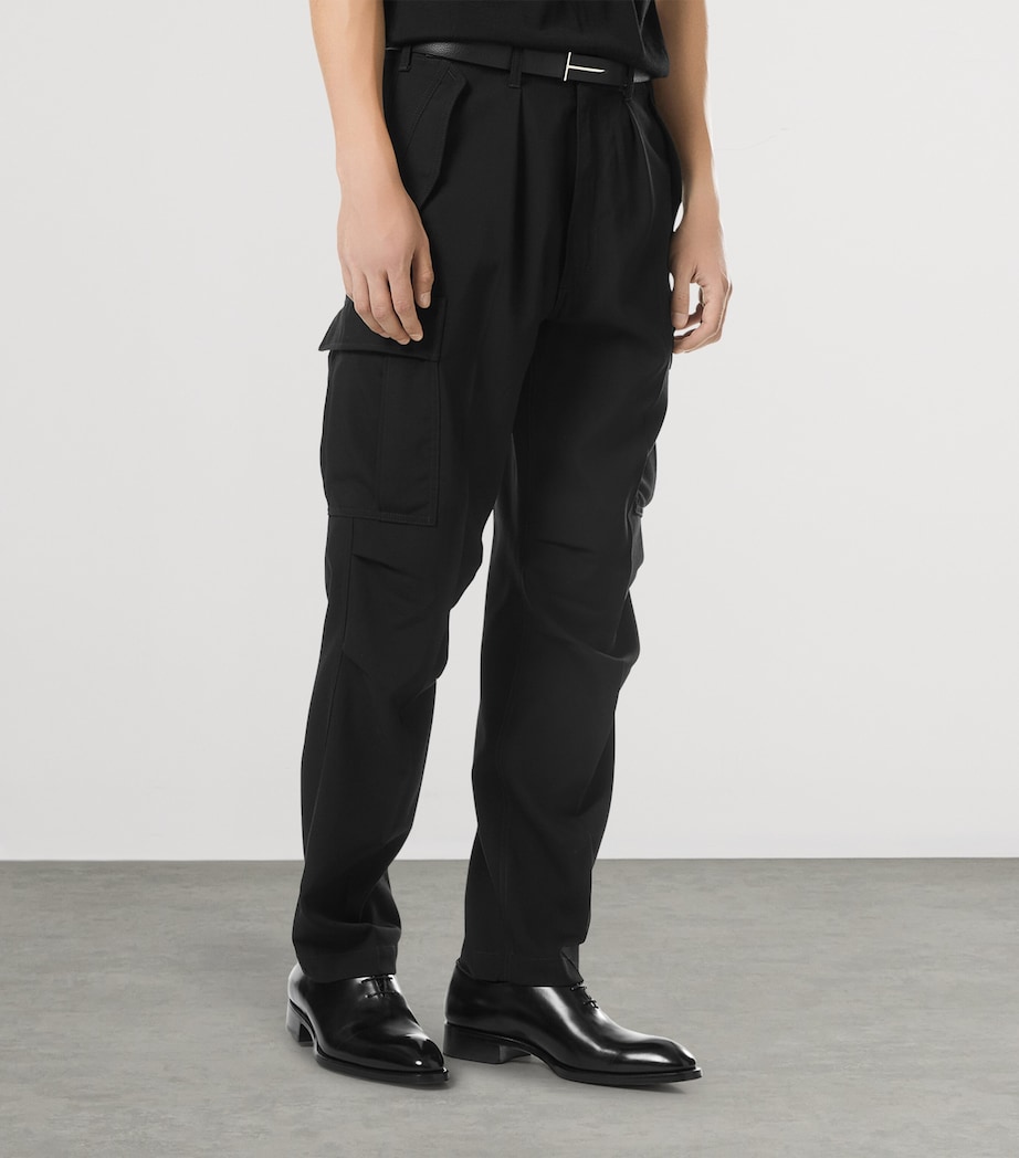 Virgin Wool-Blend Cargo Trousers NAA Image 2