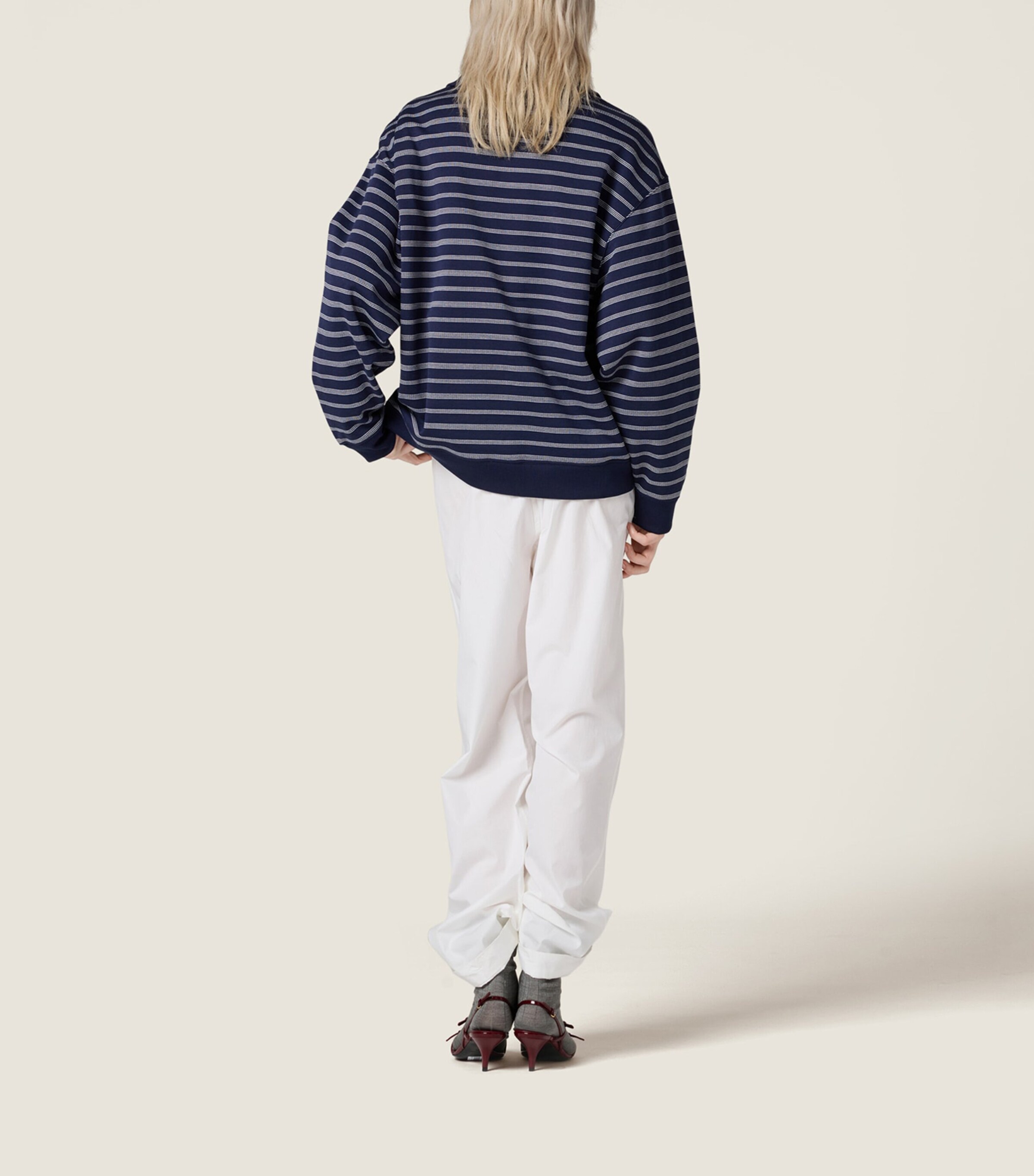 Stripe Polo Shirt F022X Image 3