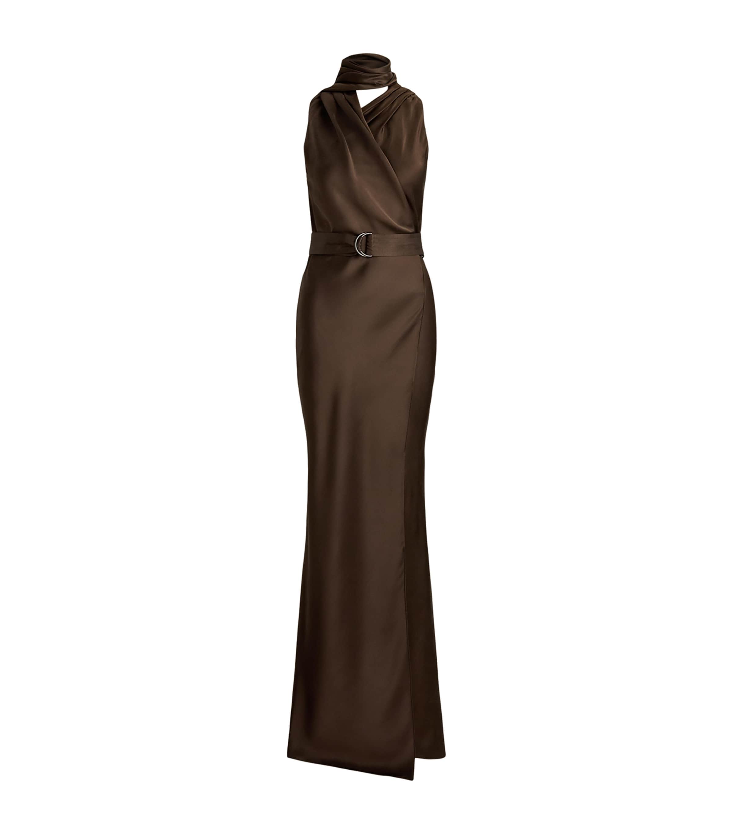 Ralph Lauren Collection Womens Silk Rynn Maxi Dress Sycamore Image 1