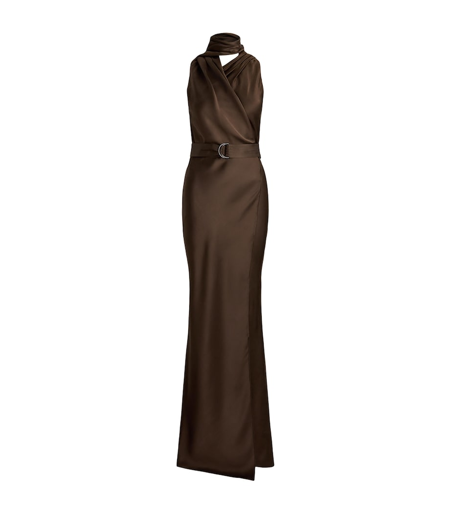 Ralph Lauren Collection Womens Silk Rynn Maxi Dress Sycamore Image 1