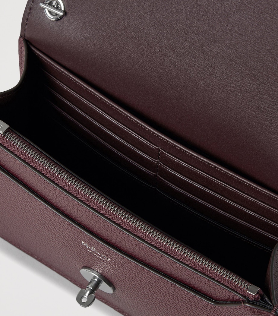 Small Leather Darley Cross-Body Bag BLACK CHERRY Image 4