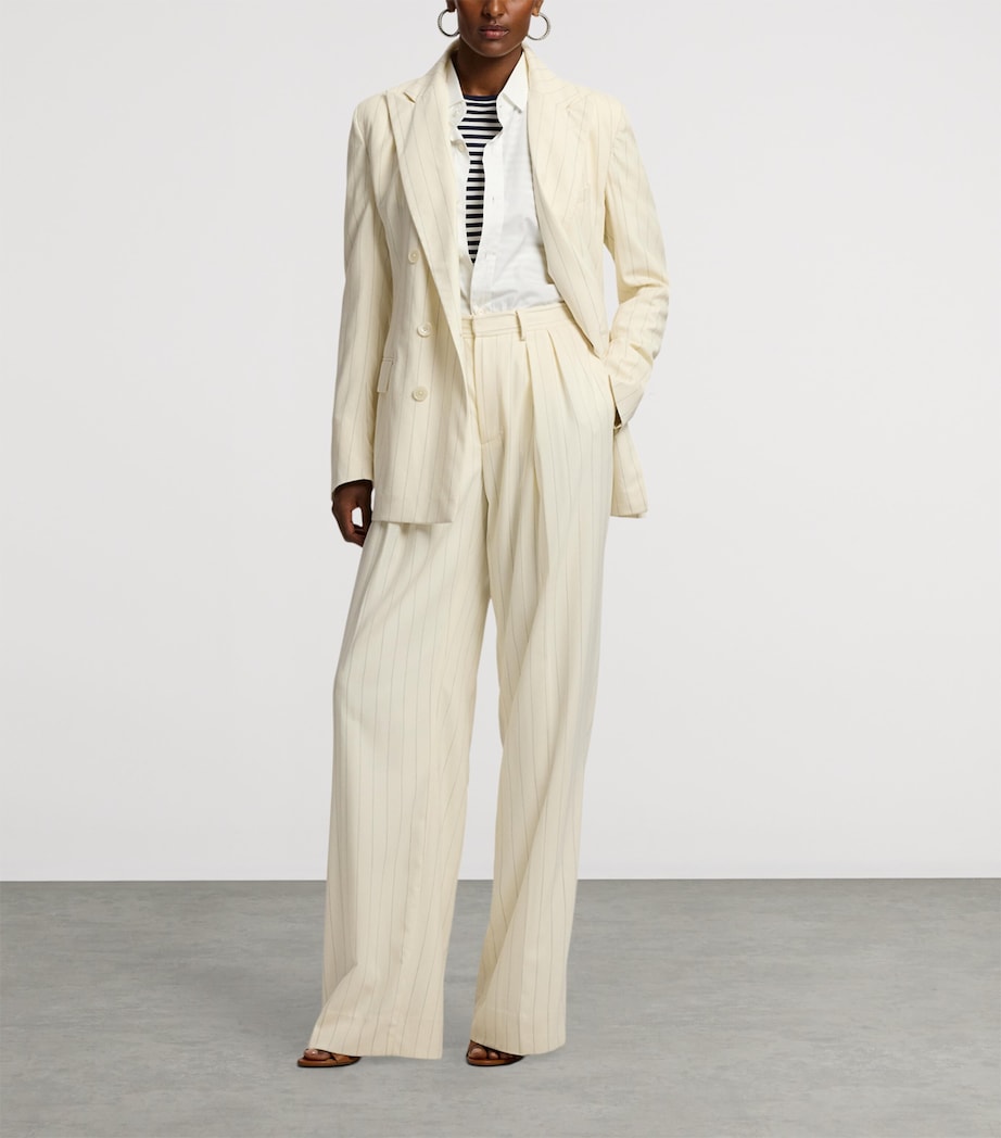 Wool Stripe Jody Trousers NATURAL-101 Image 6