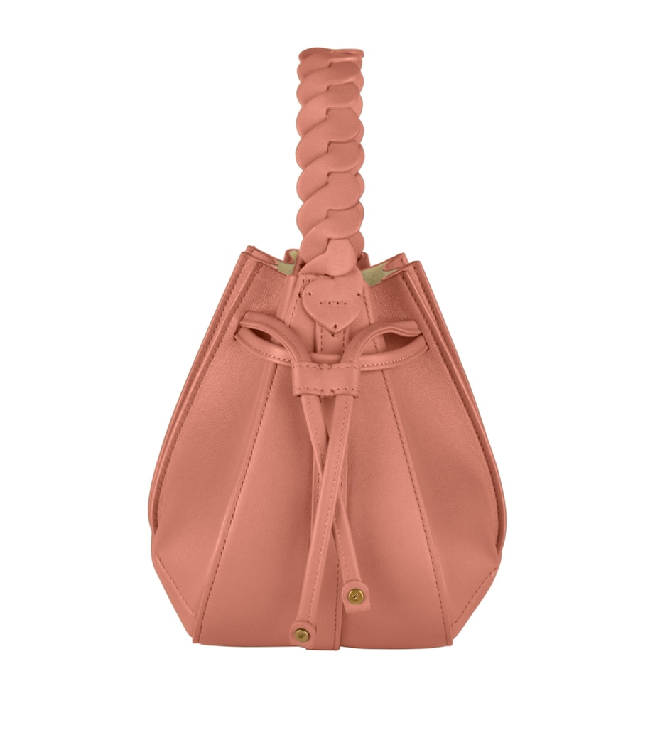 Mini Leather Gem Bucket Bag PEACH Image 3