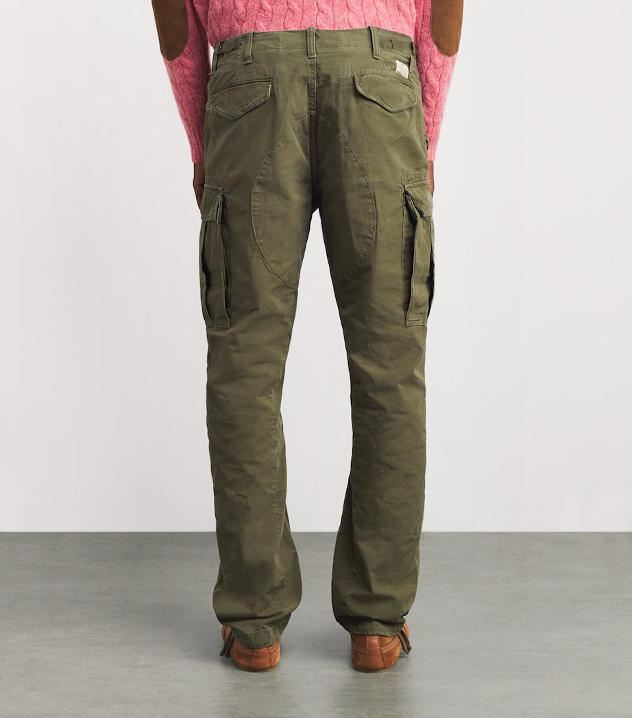 Cotton Cargo Trousers GREEN Image 4