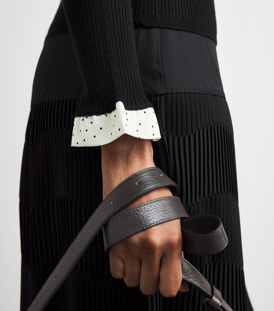 Wool-Blend Contrast-Cuff Sweater BLACK Image 6