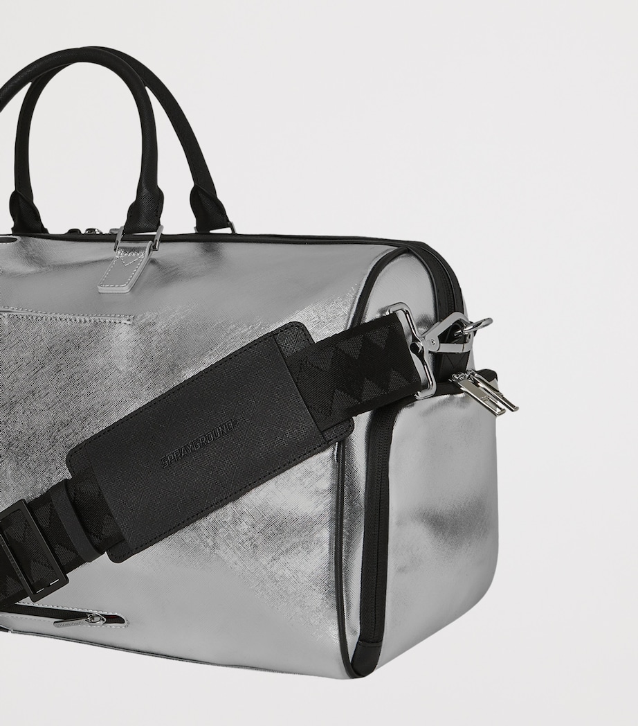 Sprayground Silver Side Drip Duffle Bag Silver Side Drip Image 7