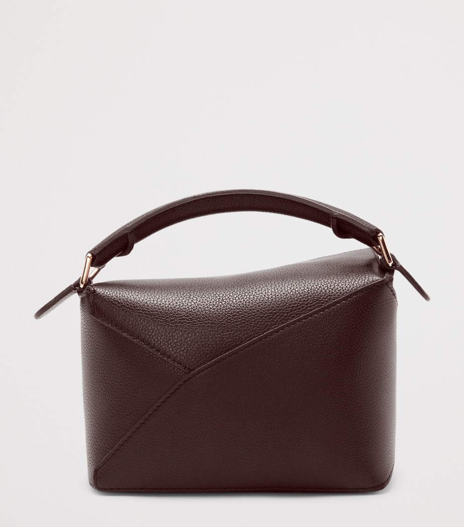 LOEWE Mini Leather Puzzle Top-Handle Bag Dark Chestnut Image 5