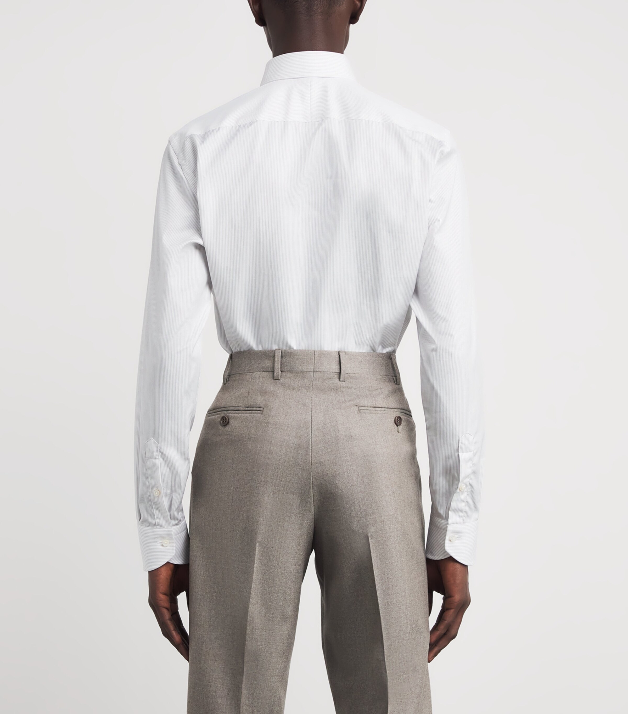 Egyptian Cotton Stripe Slim-Fit Shirt 501 Image 4