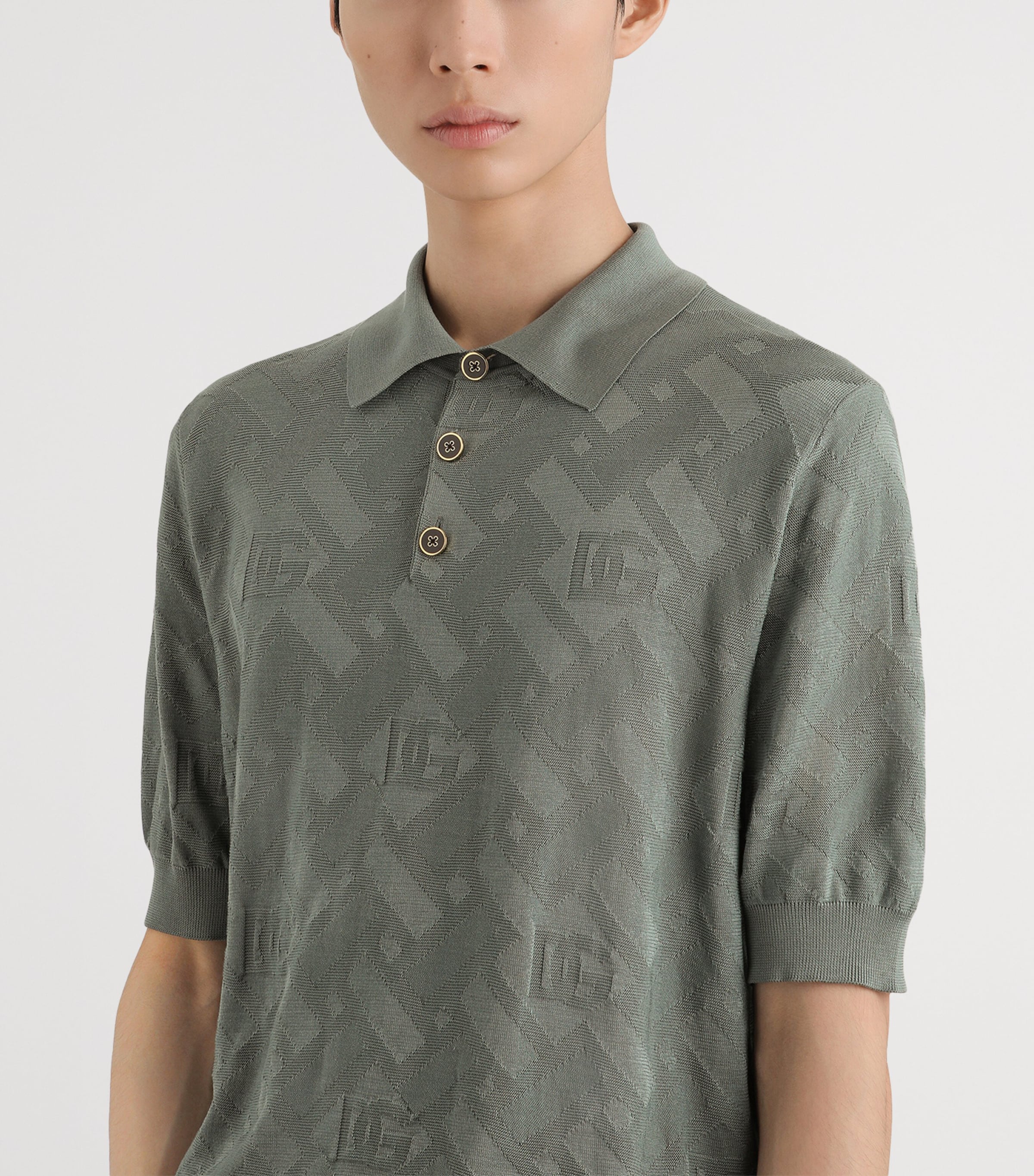 Silk Polo Shirt N4085-QUARTZ GR Image 4