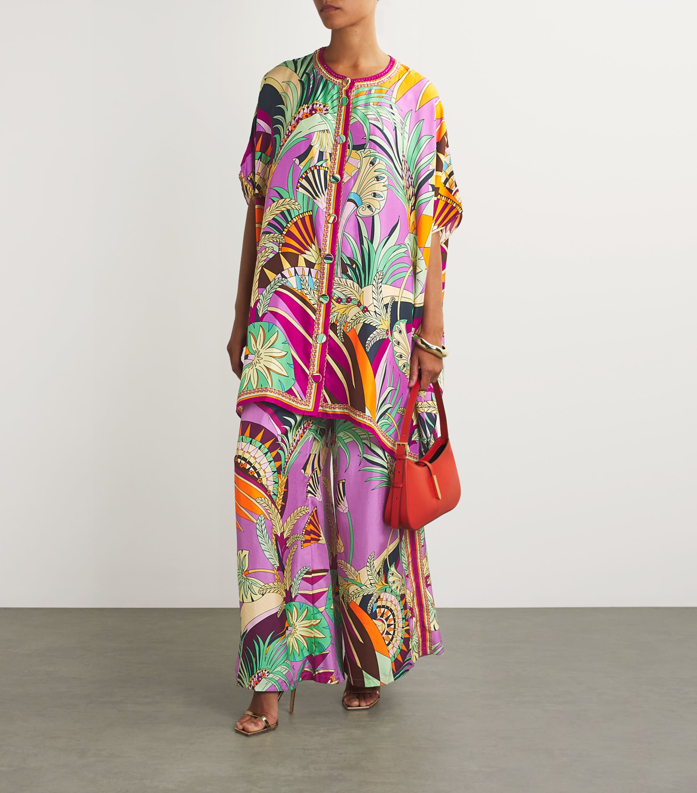 Silk Printed Beach Trousers GIZA GODDESS GZDSS Image 2