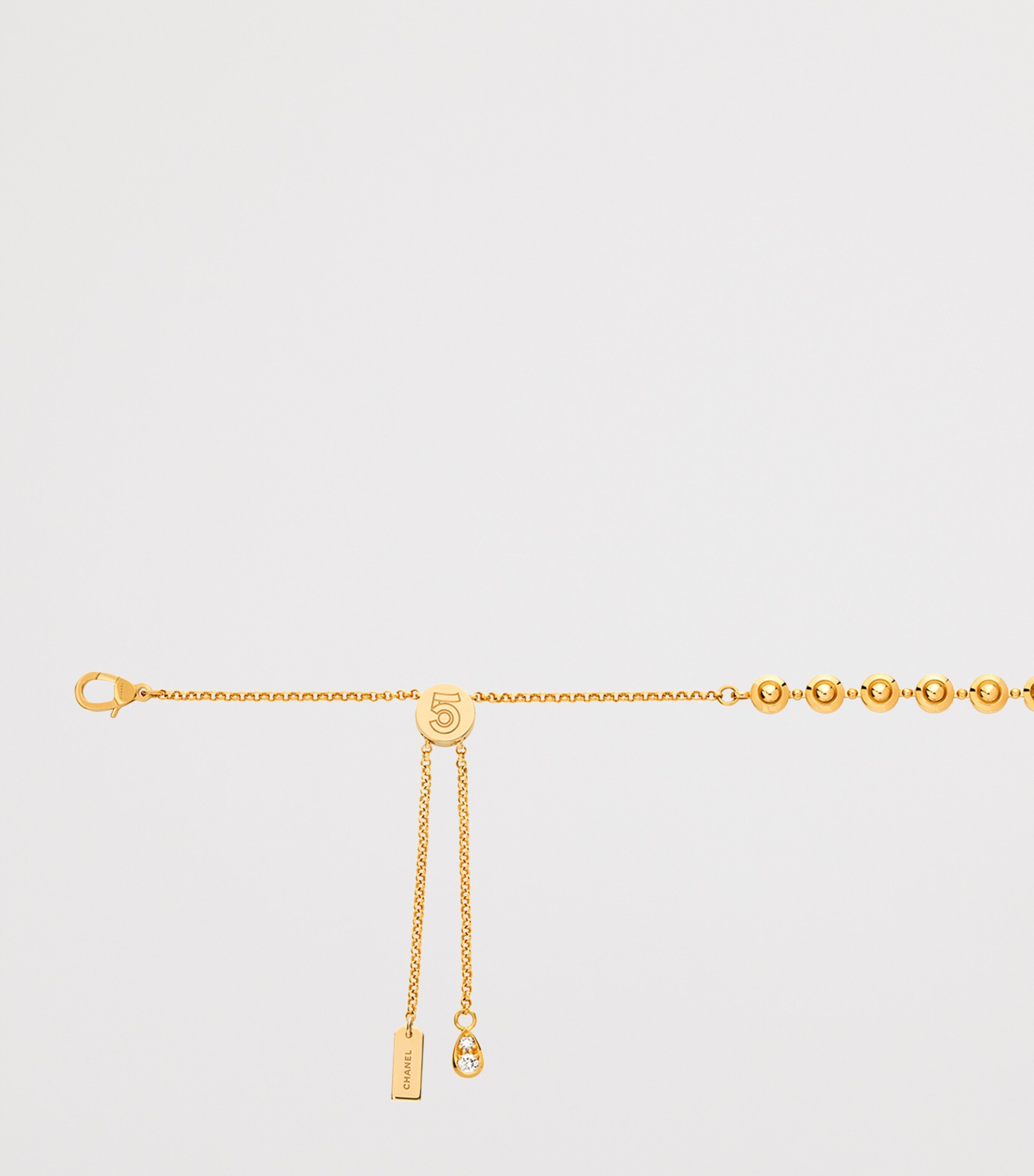 CHANEL Yellow Gold and Diamond Eternal N°5 Necklace Yellow Image 3