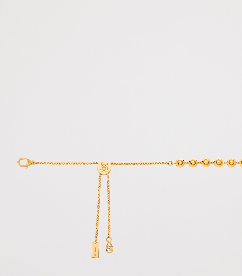 CHANEL Yellow Gold and Diamond Eternal N°5 Necklace Yellow Image 3